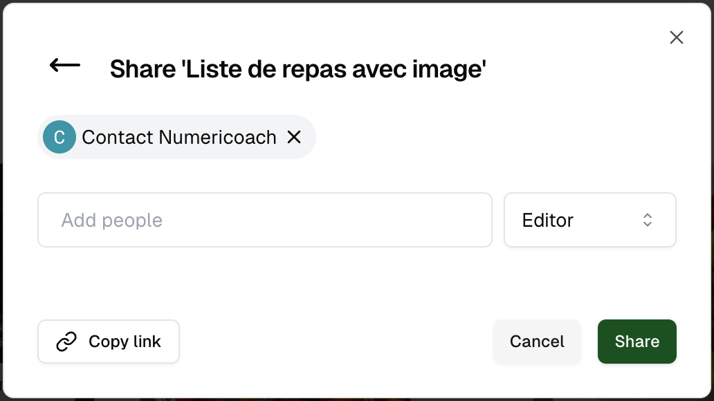 Suggestion d'e-mail