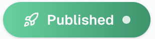 Arrow pointing to the 'Published' button on a Boardly dashboard.