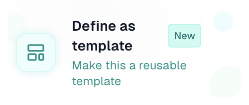Define as template option