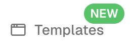Templates menu button