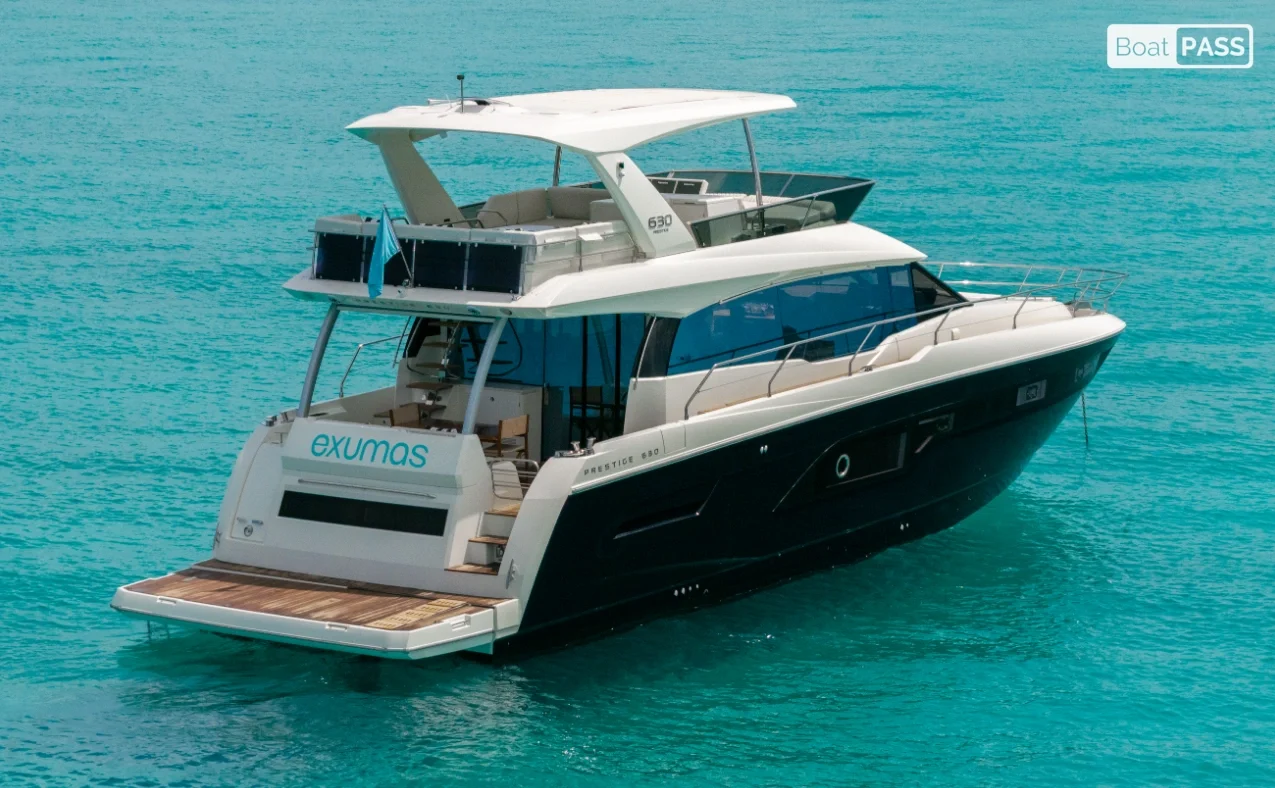 Exumas Prestige 630 fly