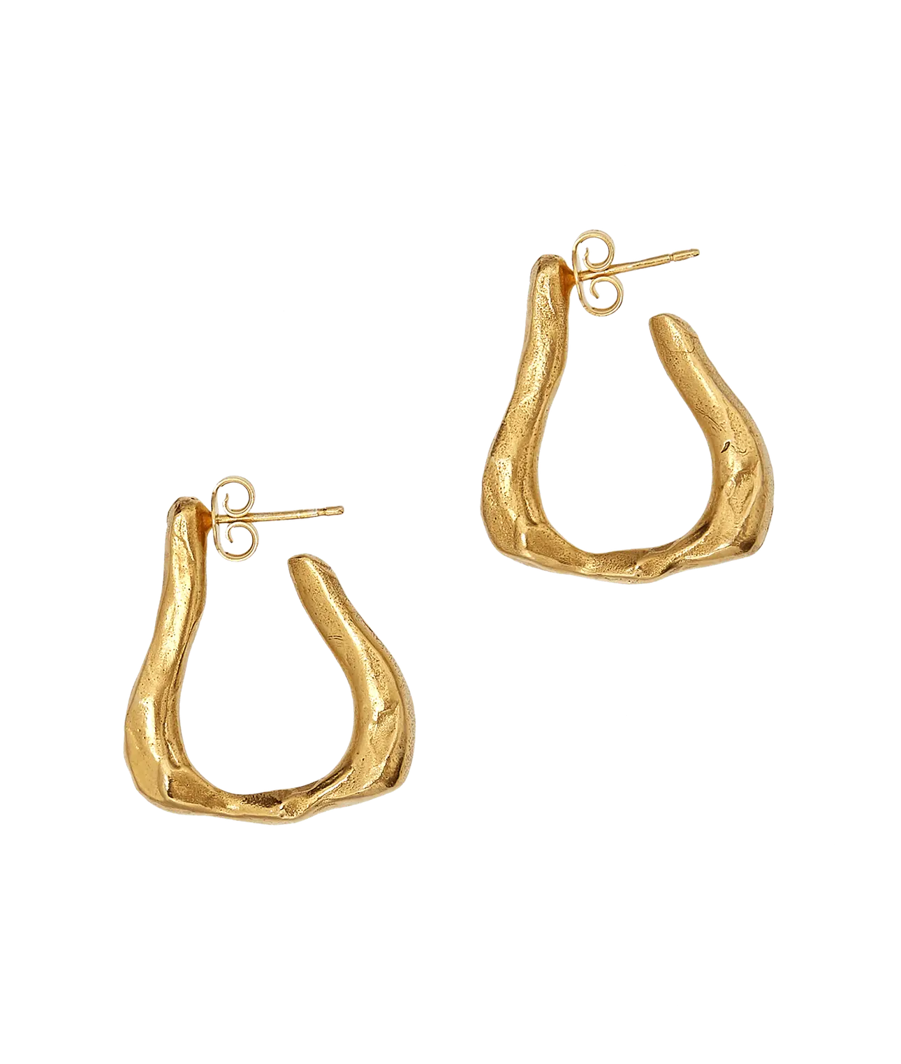 The Link of Wanderlust Hoop Earrings | 24kt Gold Plated | Alighieri