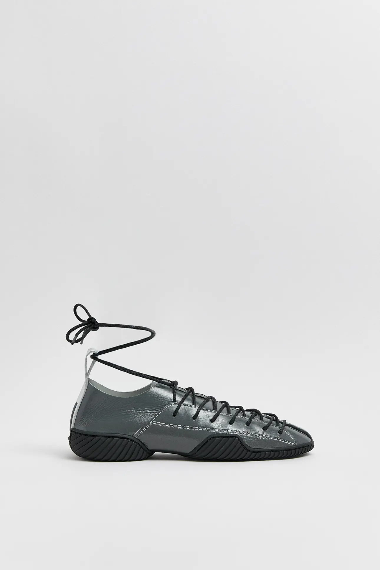 Prudence Grey White Lace Sneakers | Miista Europe | Made In Portugal