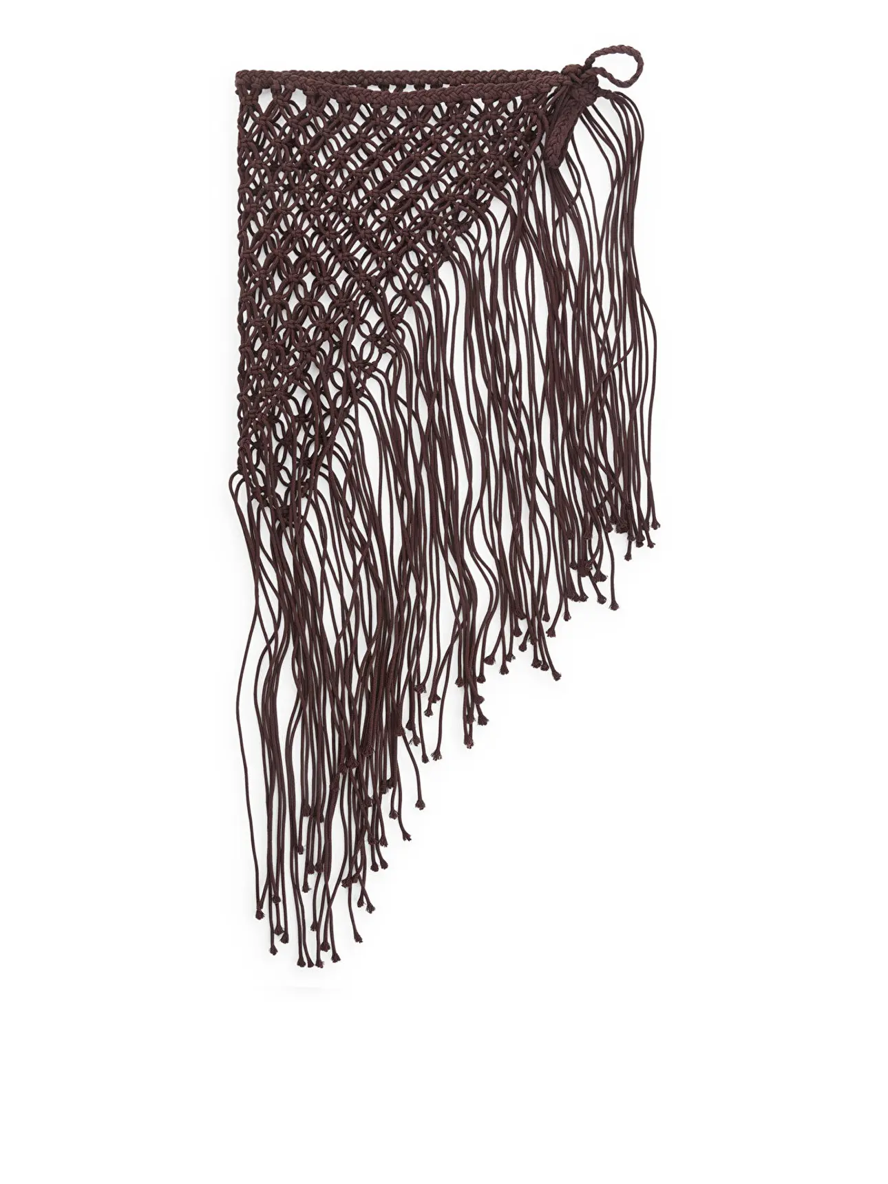 Macramé Beach Sarong - Dark Brown - ARKET NL