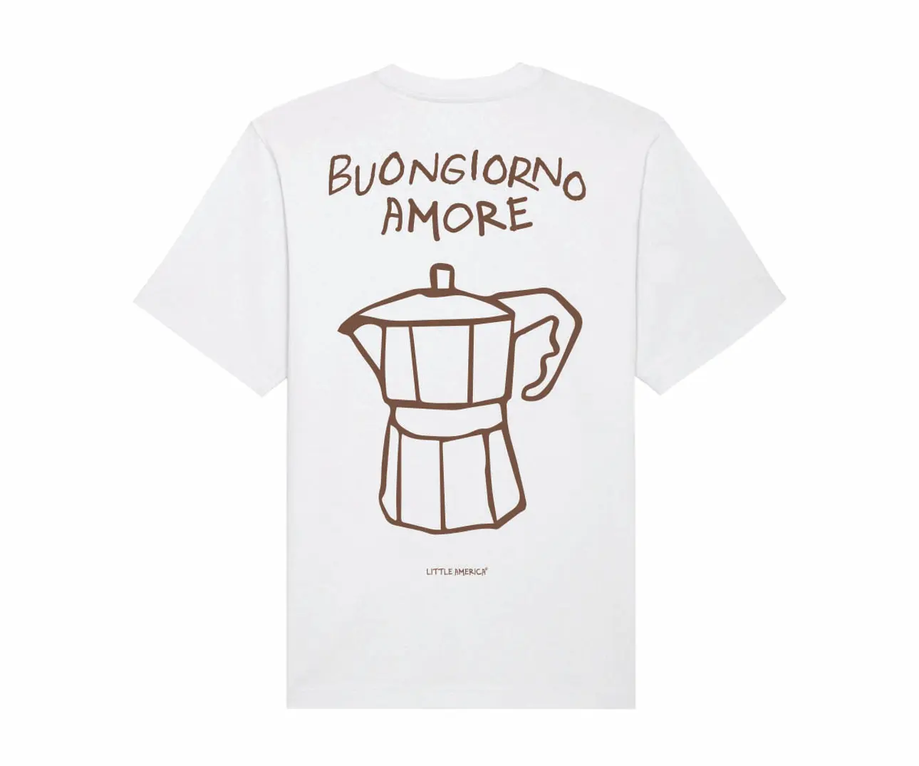 "Buongiorno" S/S Tee - White/ Brown