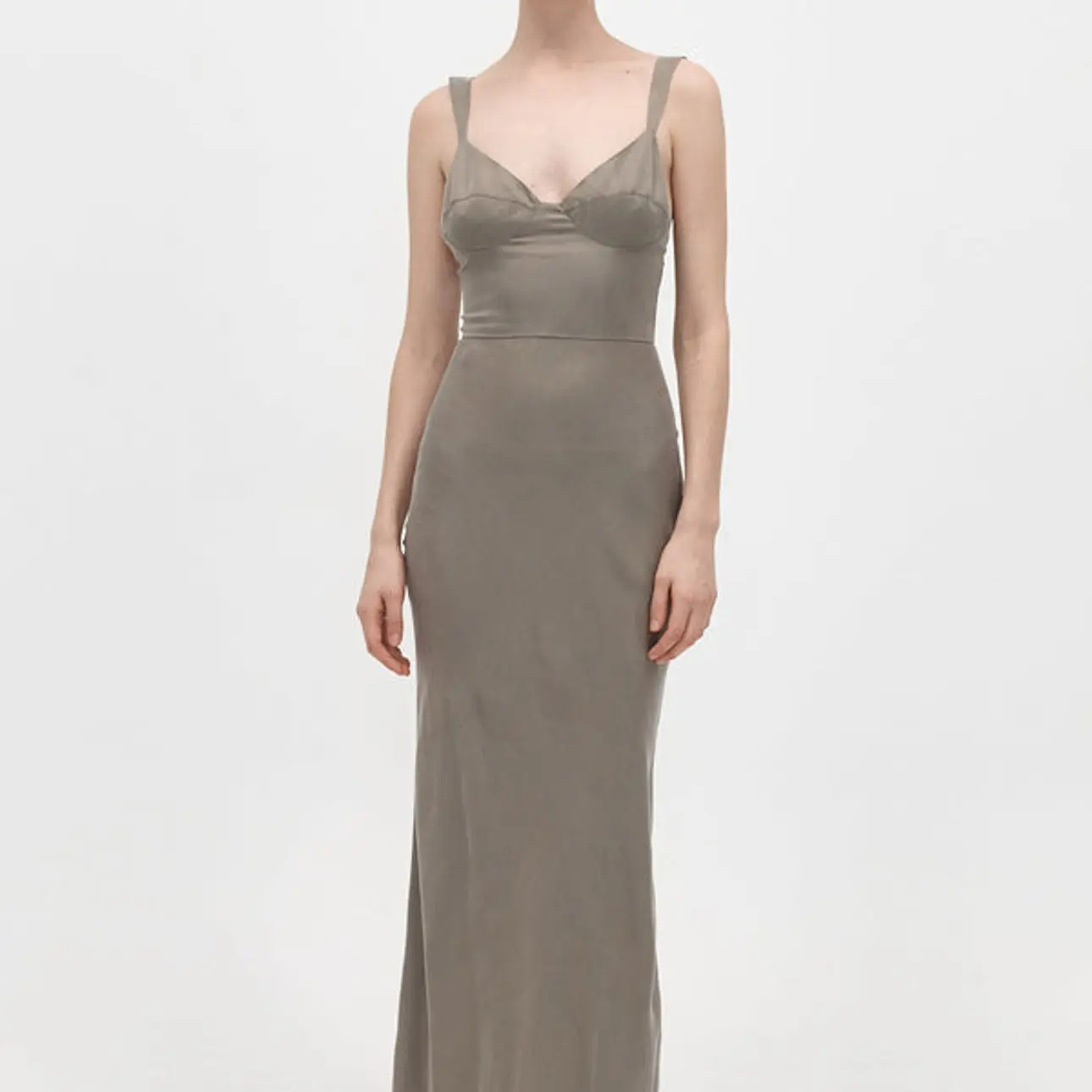 Peignoir Slip Dress - Castor Grey