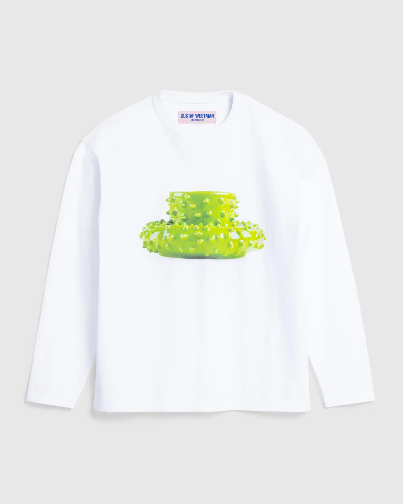 Highsnobiety x Gustaf Westman – Spiky Cup and Saucer Long-Sleeve White  | Highsnobiety Shop