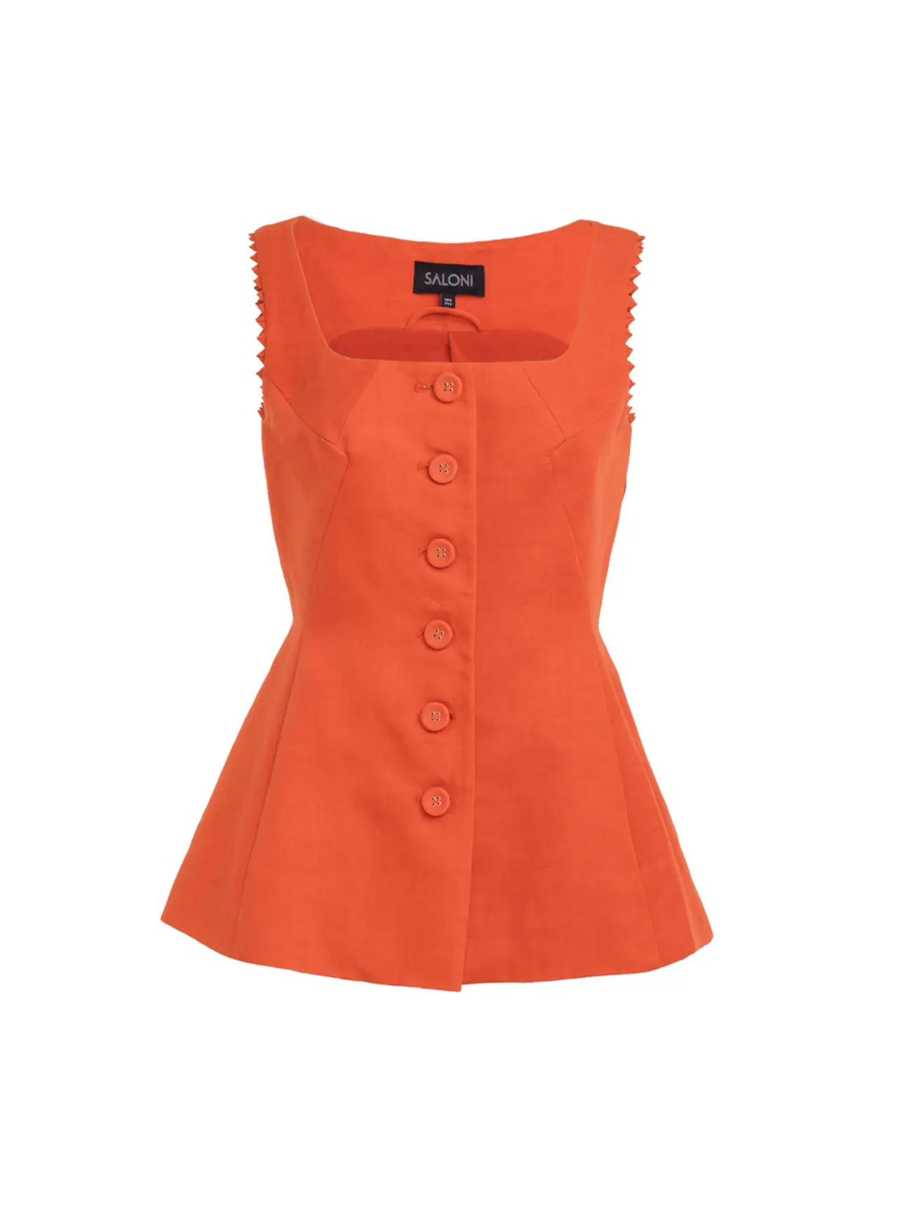 Bibba Sleeveless Jacket in Terracotta
