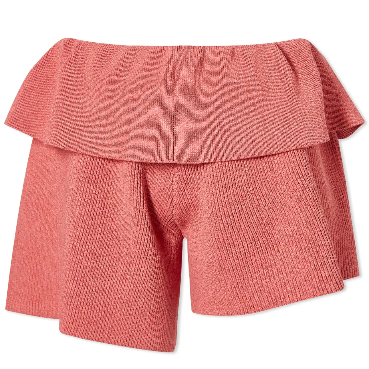 JW Anderson Fold Over Asymmetric Shorts Watermelon Pink | END.