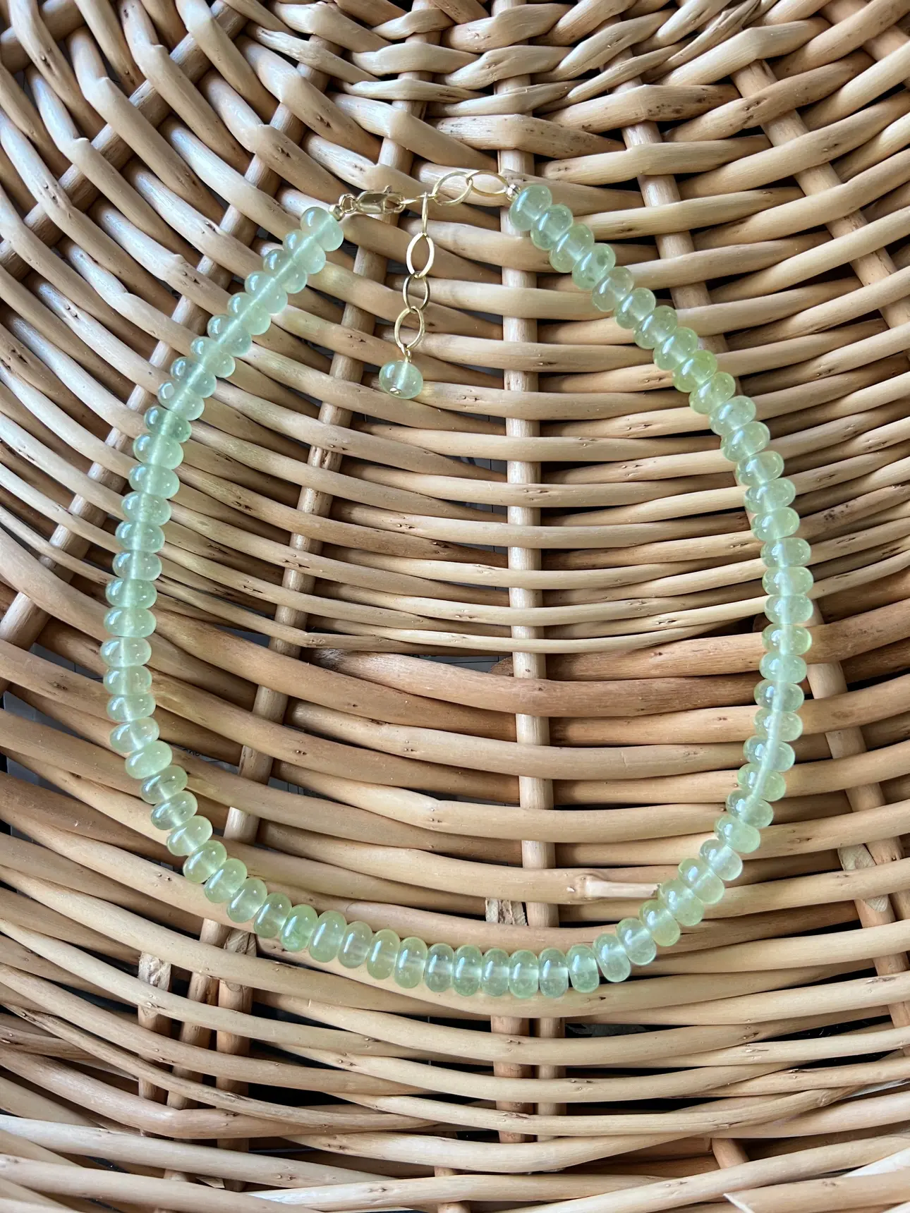 Light Green Layering Necklace $120