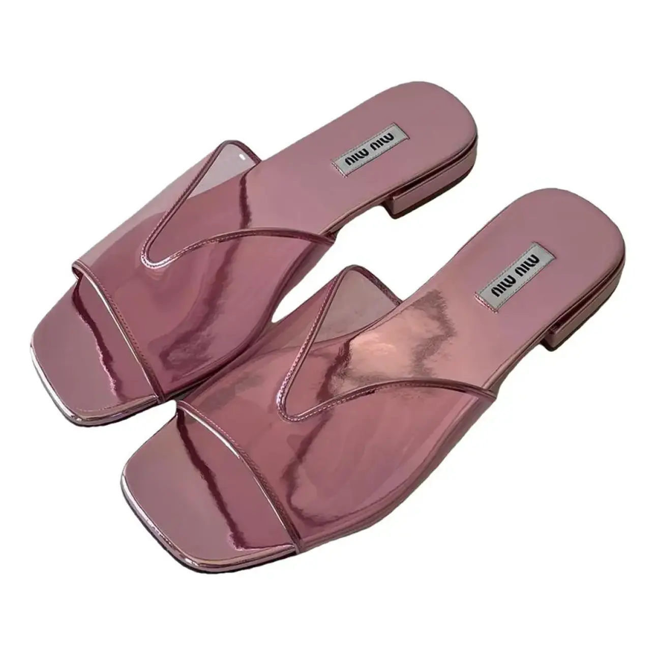 Leather mules Miu Miu Pink size 39 IT in Leather - 45491117