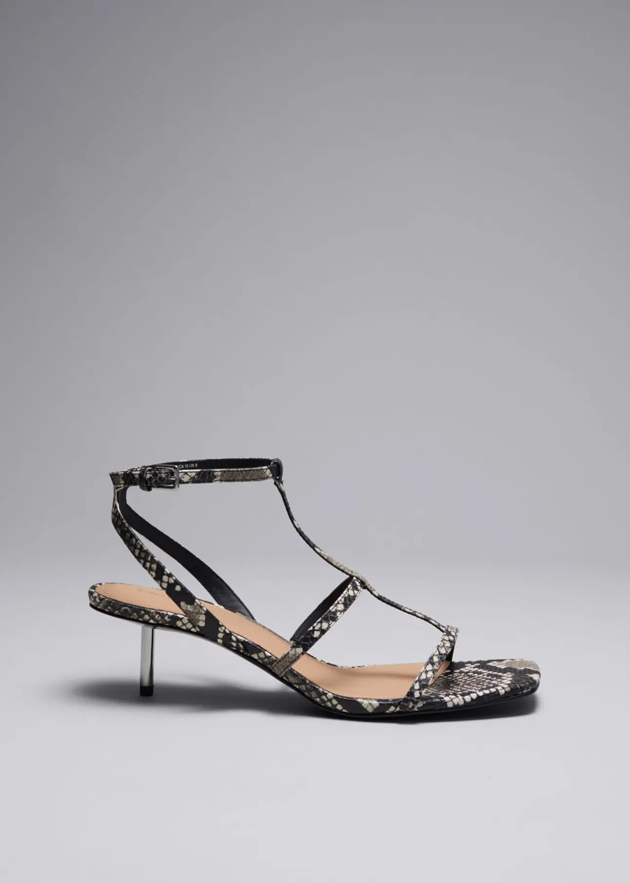 Gilded Heel Leather Sandals