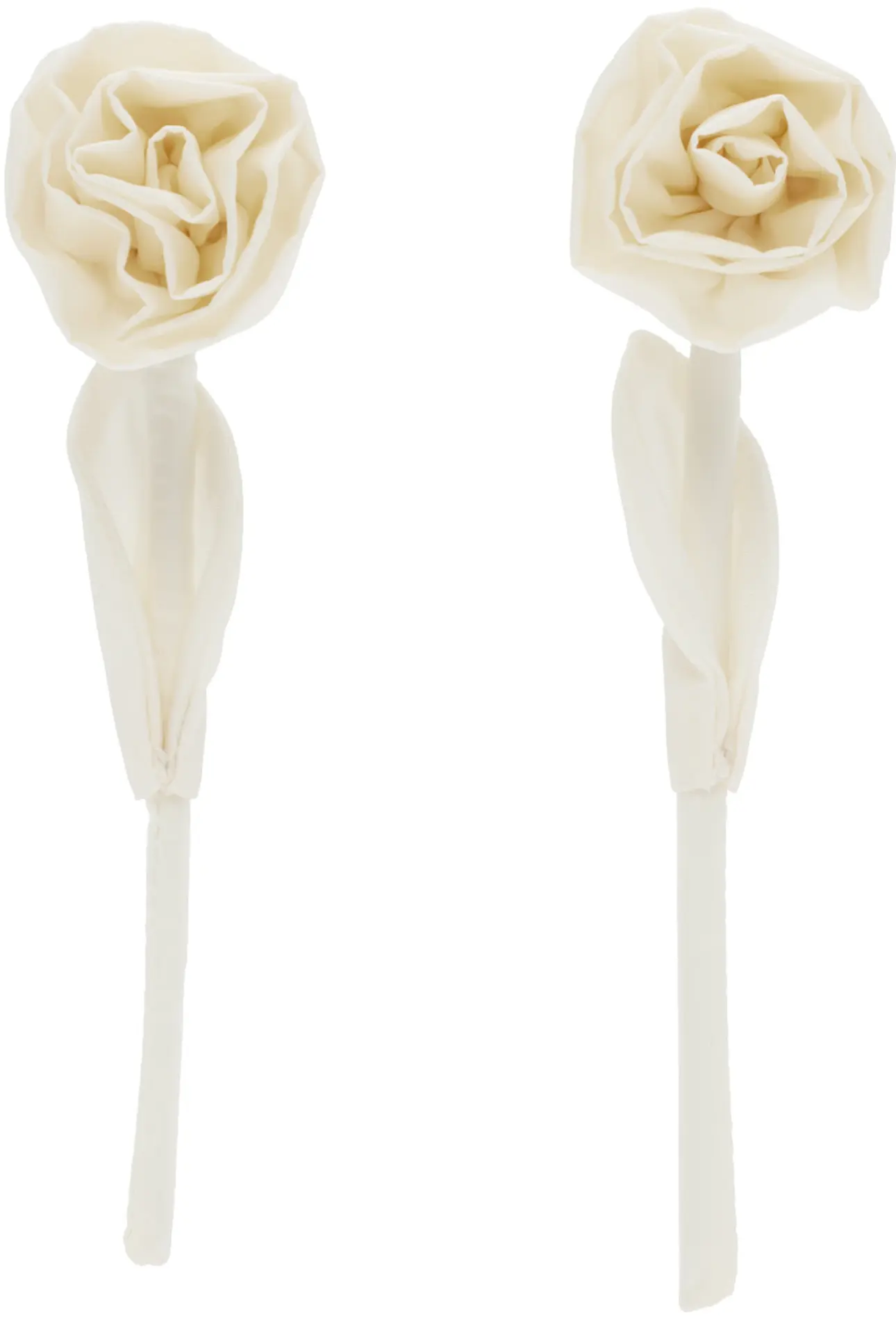 Simone Rocha - Off-White Rose Earrings