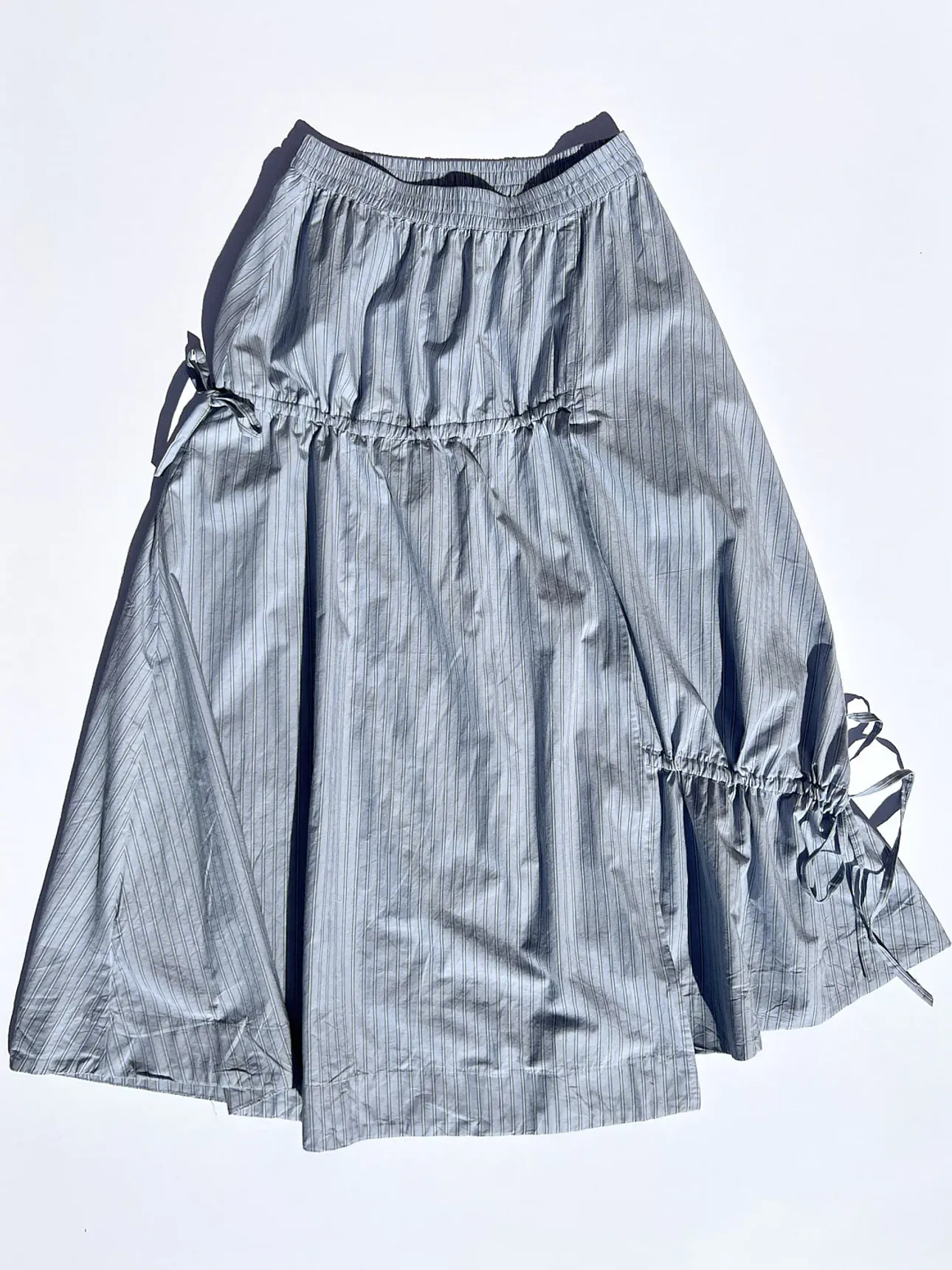 Marine Channel Midi Skirt - Blue Stripe