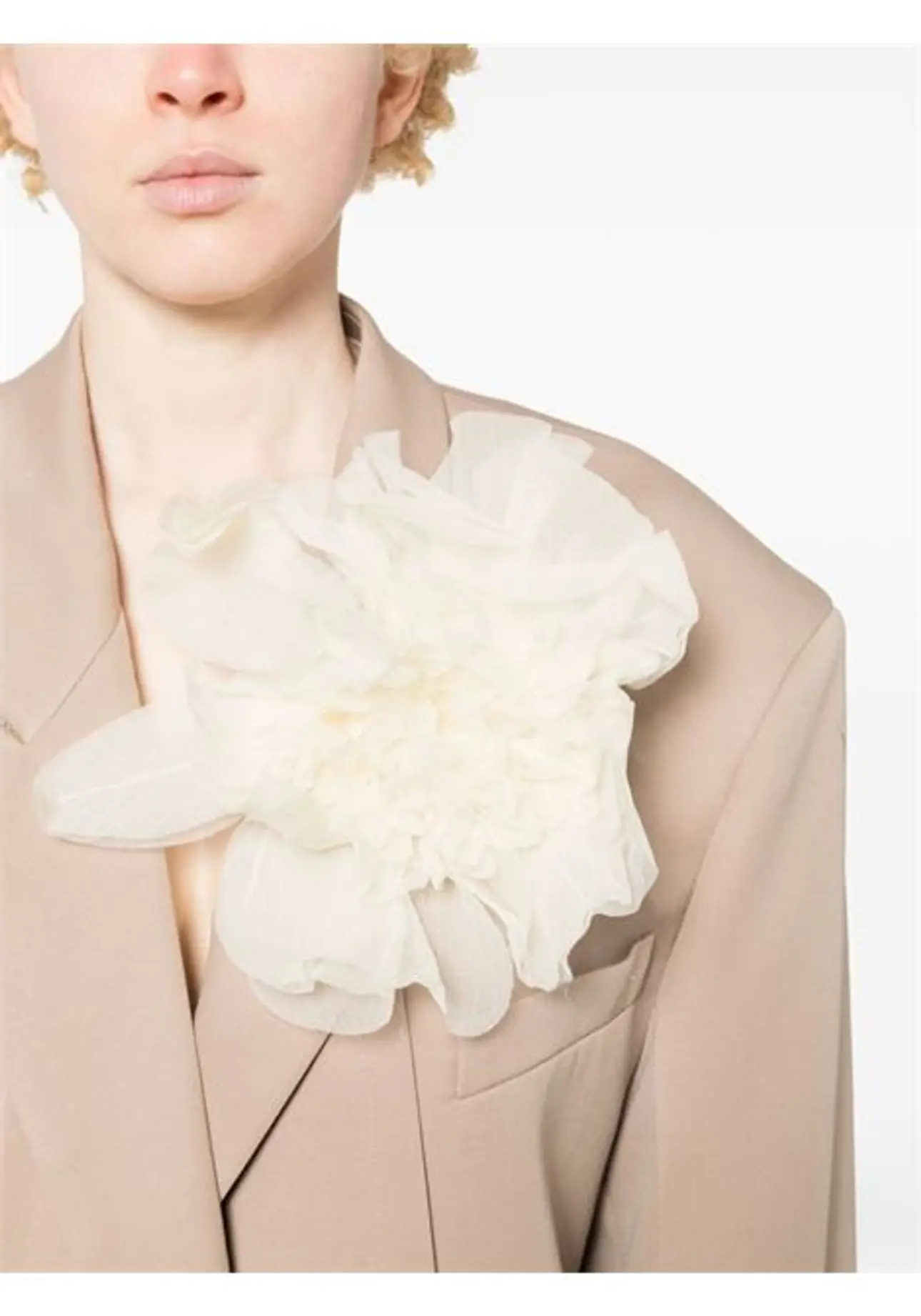 White floral brooch - women - MAXMARA - divincenzoboutique.com