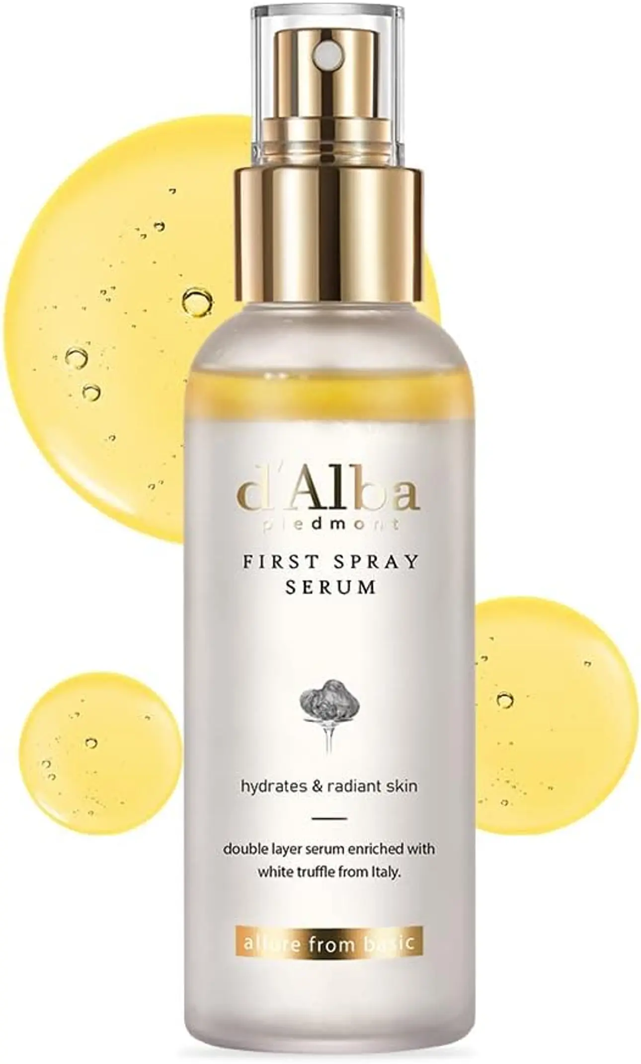 d'Alba Siero First Spray Serum al Tartufo Bianco Italiano, Skincare Cura della Pelle Vegana, Spray Viso Idratante e Illuminante per la Pelle Luminosa, Cura Coreana Completa Tutto in uno (100ml) : Amazon.it: Bellezza