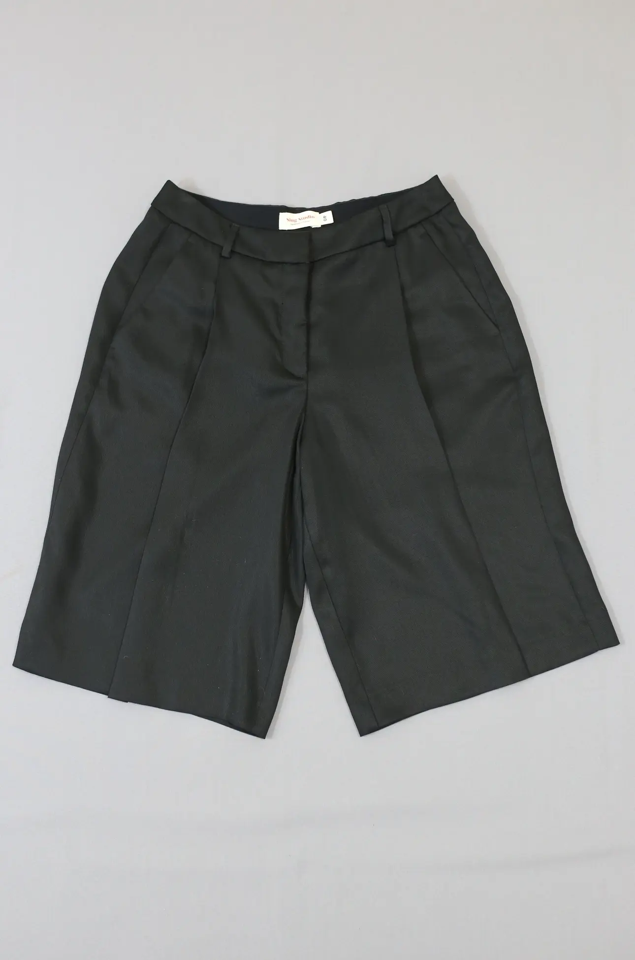 no 006/Black Racers/ Black High-Waisted Shorts: Sustainable Style