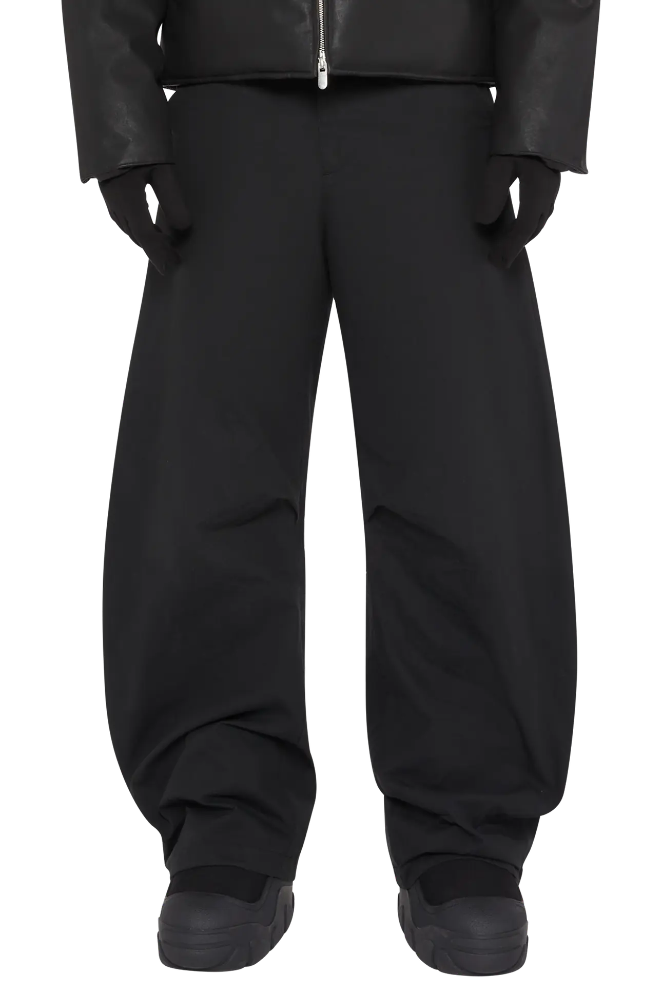 Mens Black Cotton Trouser