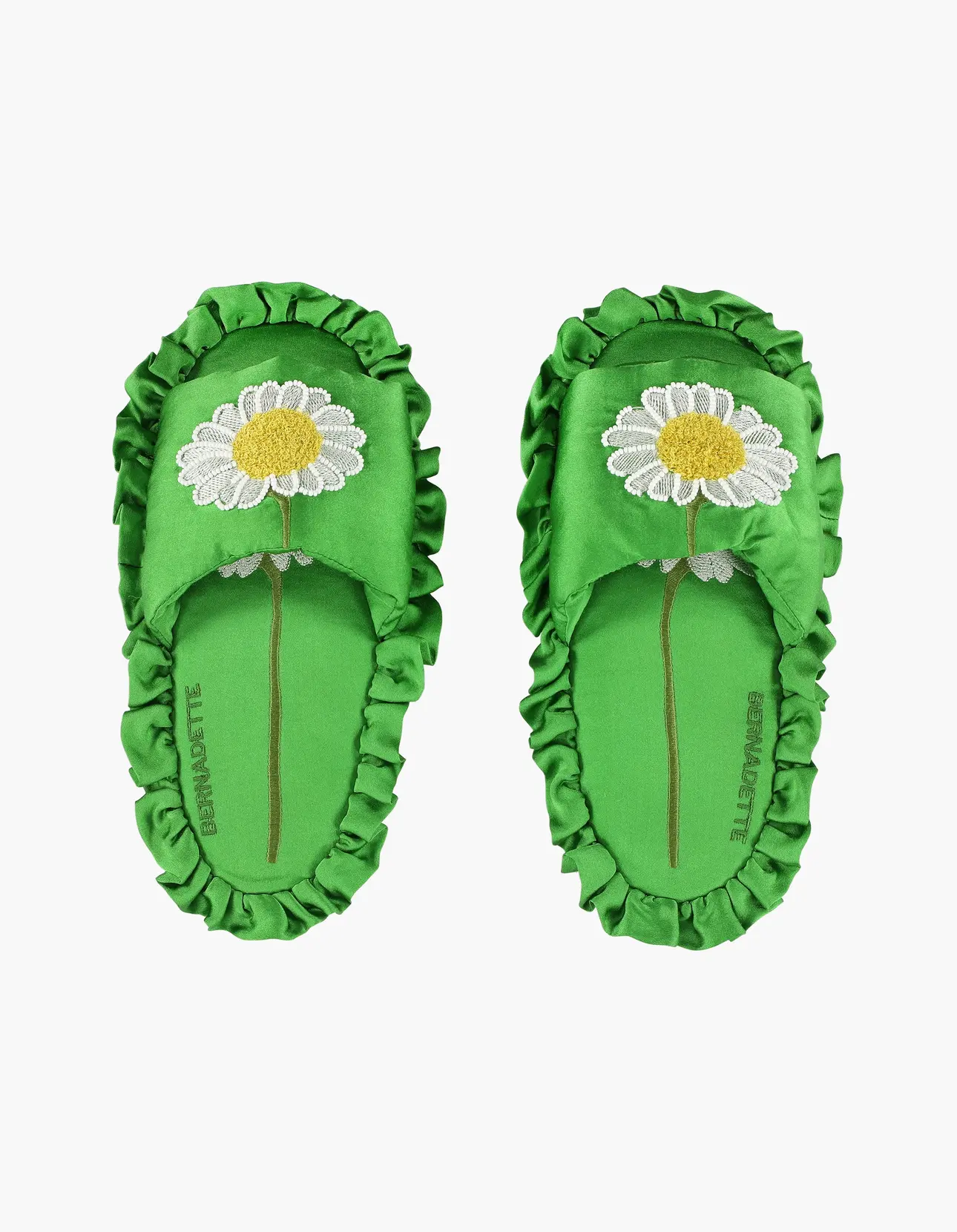 Silk Daisy Slippers — BERNADETTE