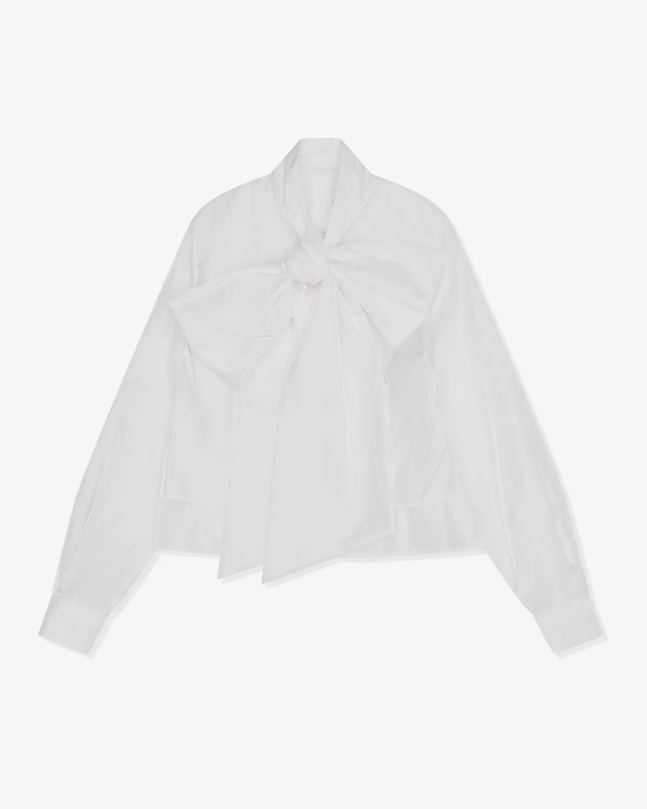 Noir Kei Ninomiya: Women's Bow Shirt (White) | DSML E-SHOP