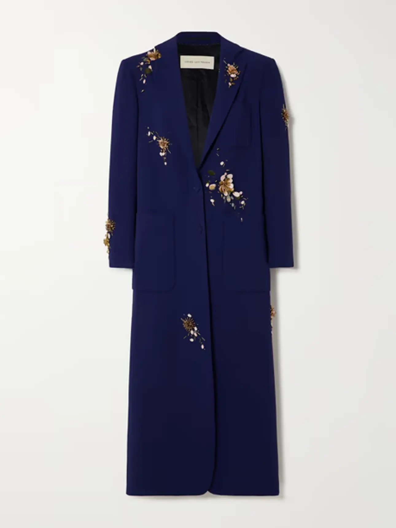 DRIES VAN NOTEN Embellished crepe coat | NET-A-PORTER