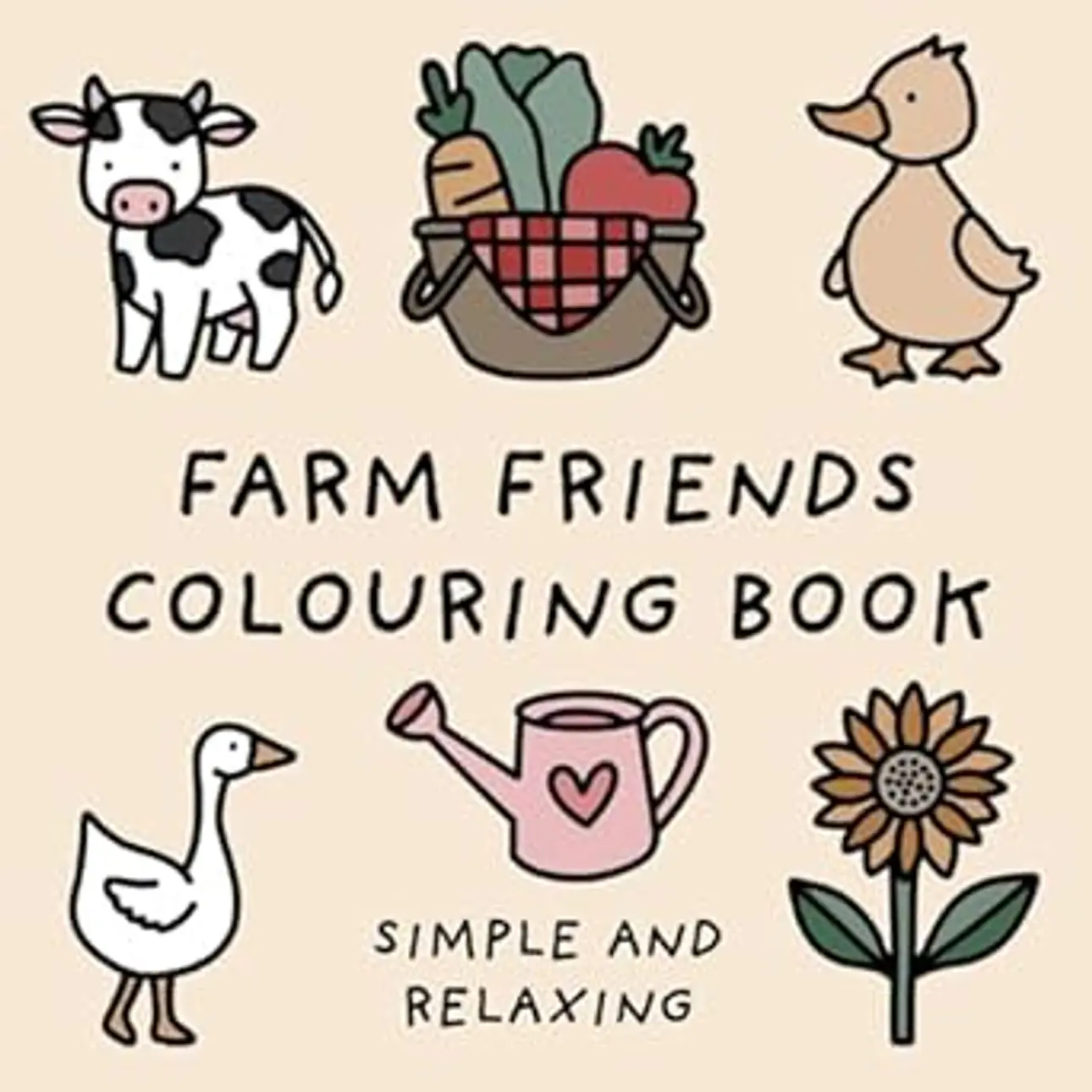 Farm Friends Colouring Book (Simple and Relaxing Bold Designs for Adults & Children) (Simple and Relaxing Colouring Books) : Design Studio, Mary Hart, Hart, Mary: Amazon.de: Bücher