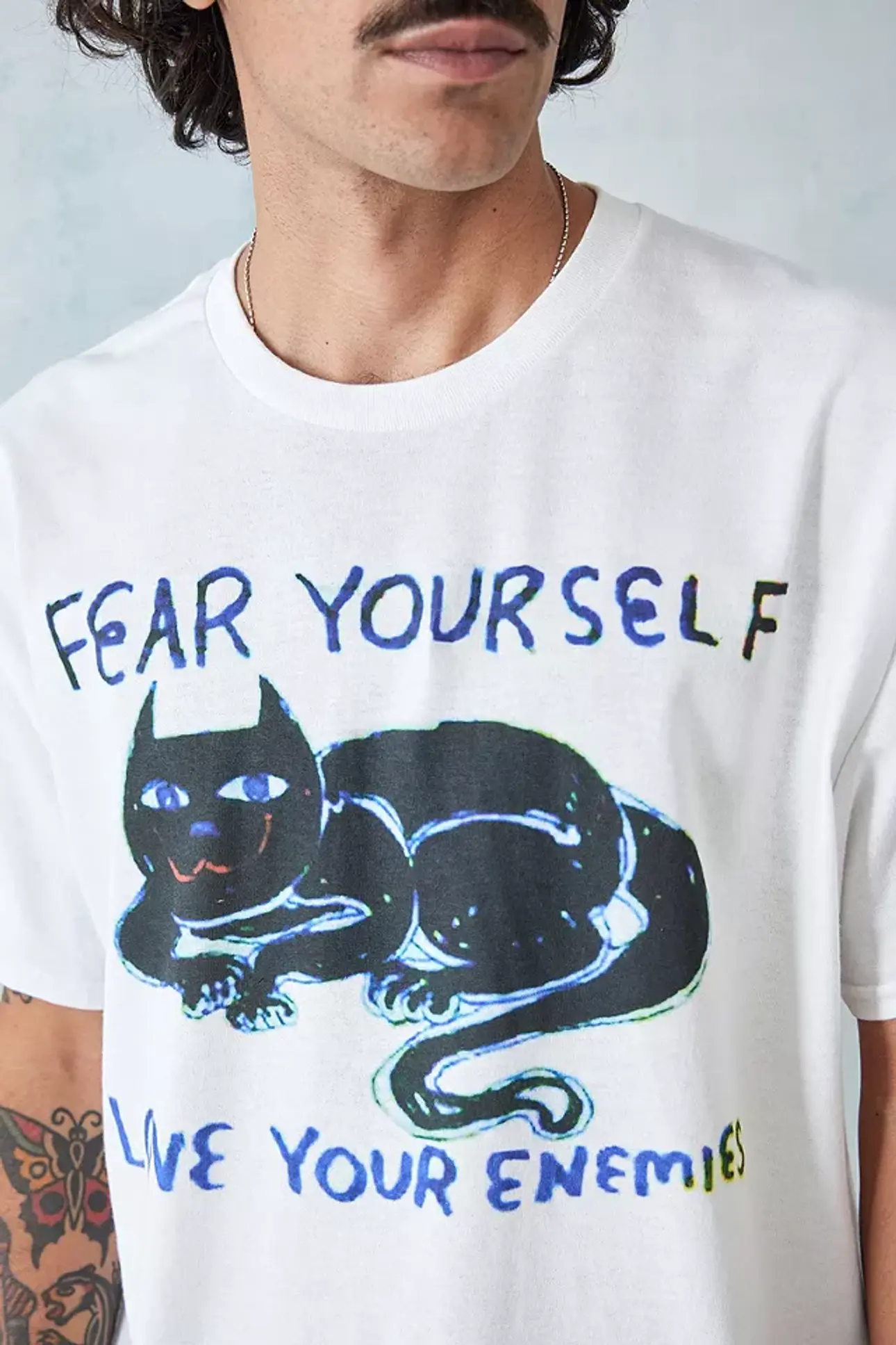 UO Daniel Johnston Fear Cat T-Shirt