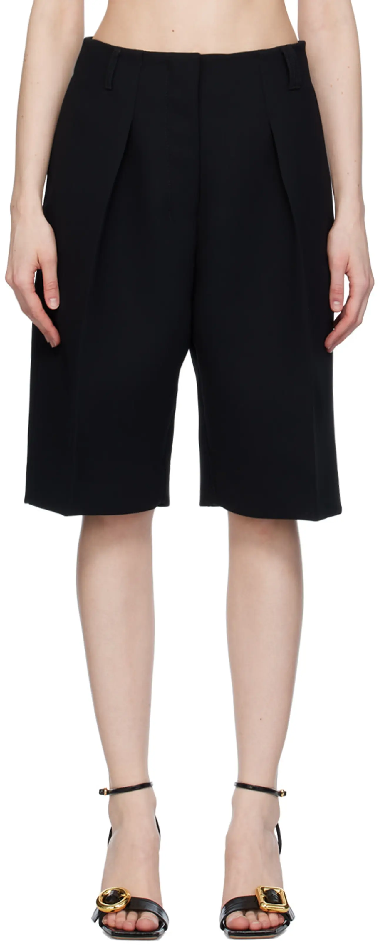 JACQUEMUS - Black Les Sculptures 'Le bermuda Ovalo' Shorts