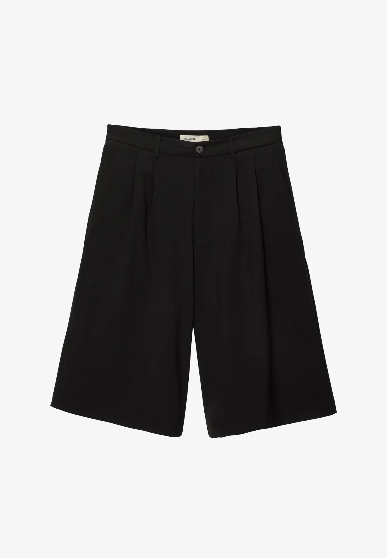 PULL&BEAR BAGGY SMART  BERMUDA - Short - black/noir - ZALANDO.FR