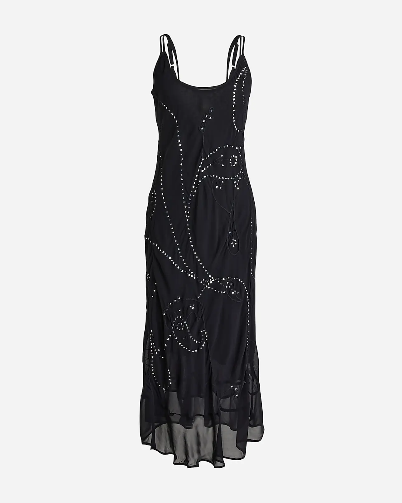 Maryam Nassir Zadeh X J.Crew embellished bias-cut slip dress in chiffon