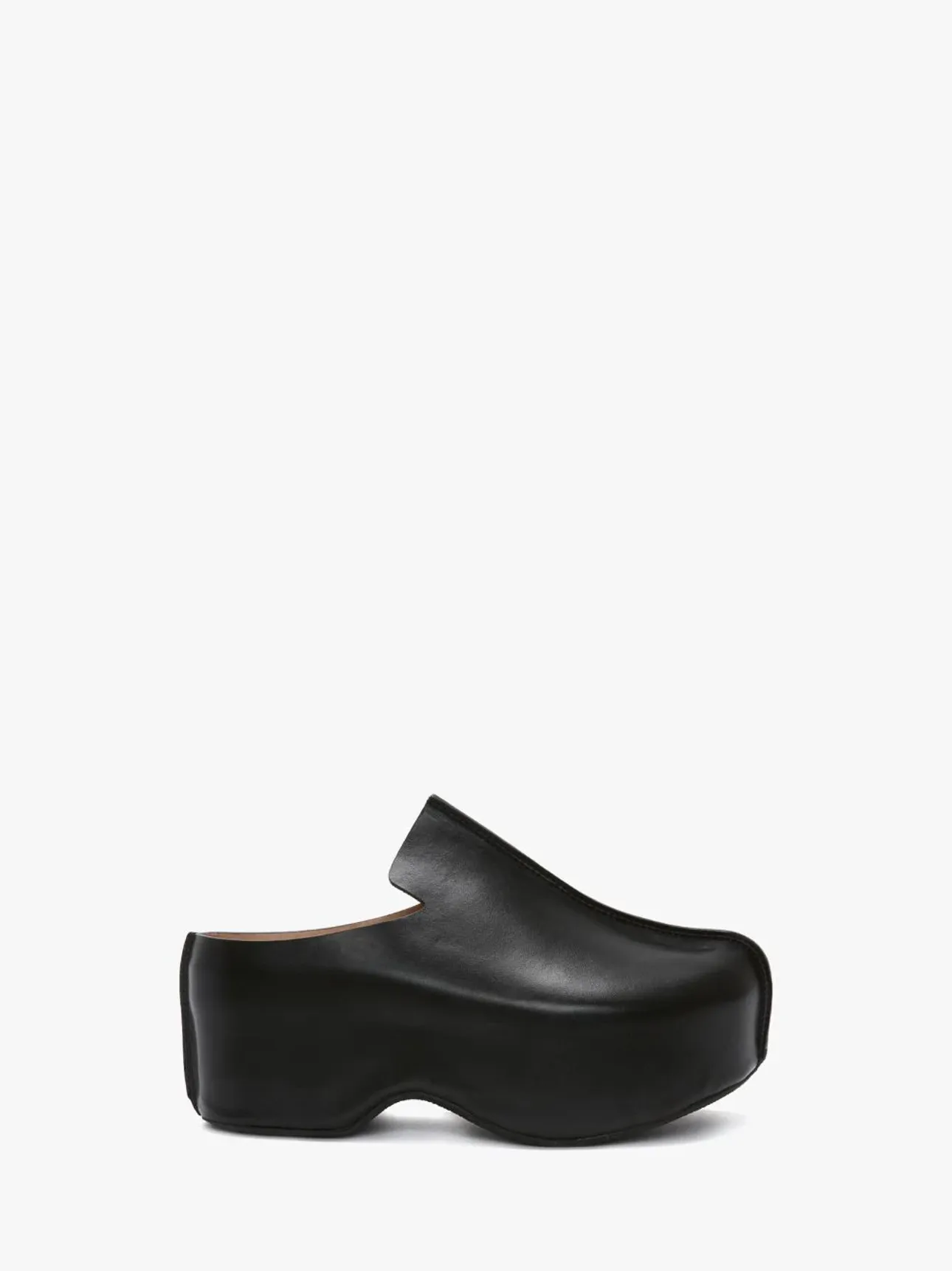 SABOT PLATFORM IN PELLE in nero | JW Anderson