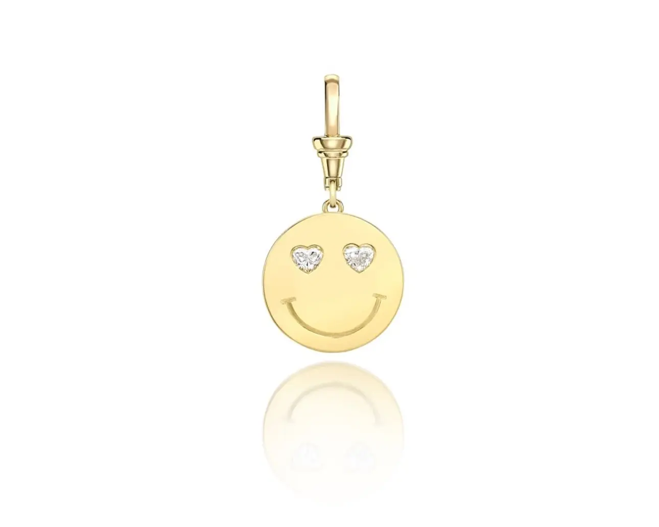 Heart Eyes Happy Face Pendant