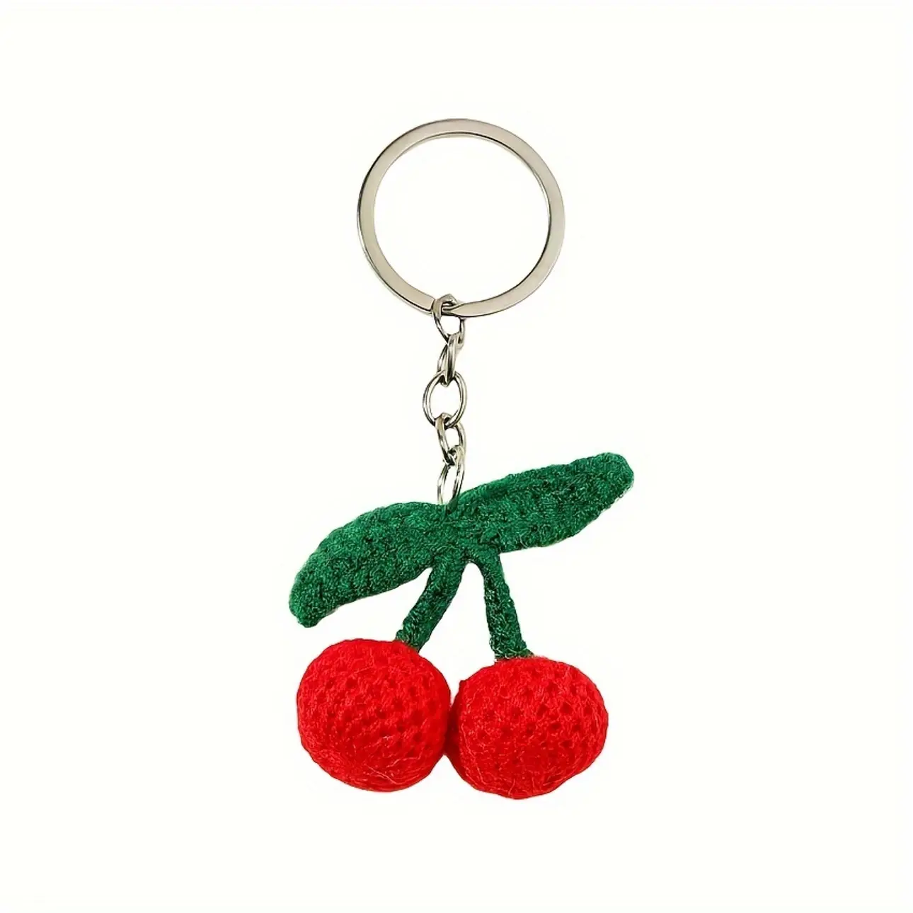 Crochet Cherry Keychain Cute Weave Key Chain Ring Bag - Temu Belgium
