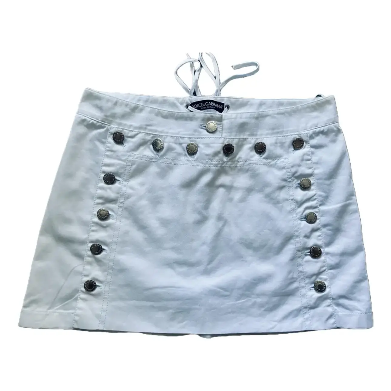 Mini skirt Dolce & Gabbana White size 40 IT in Denim - Jeans - 44916191