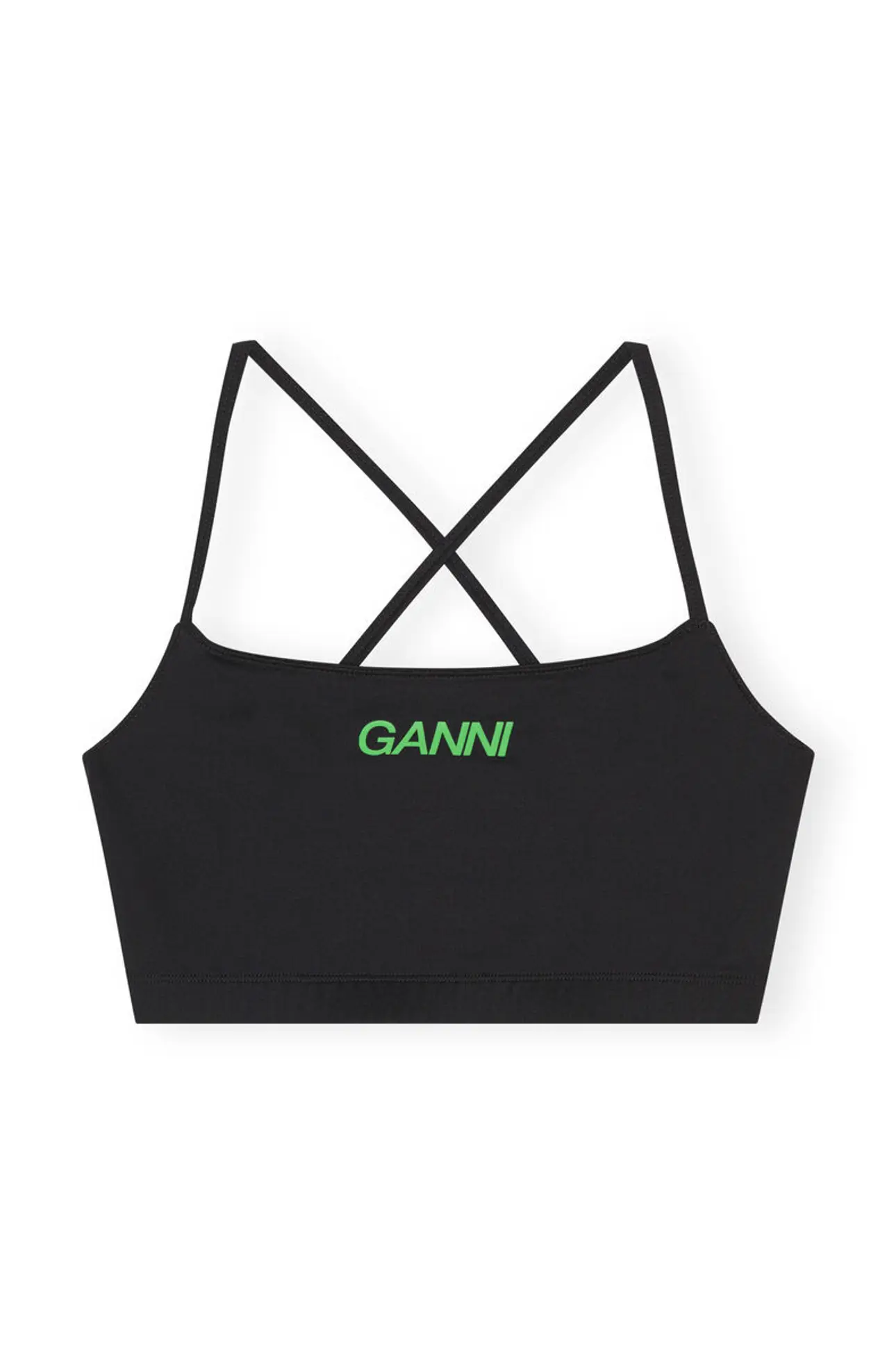Black Active Strap Top | GANNI IT