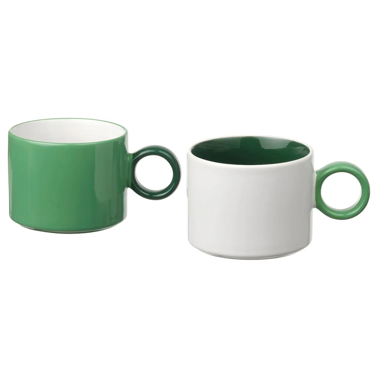 PIGGÅL tazza, bianco/verde, 30 cl - IKEA Italia