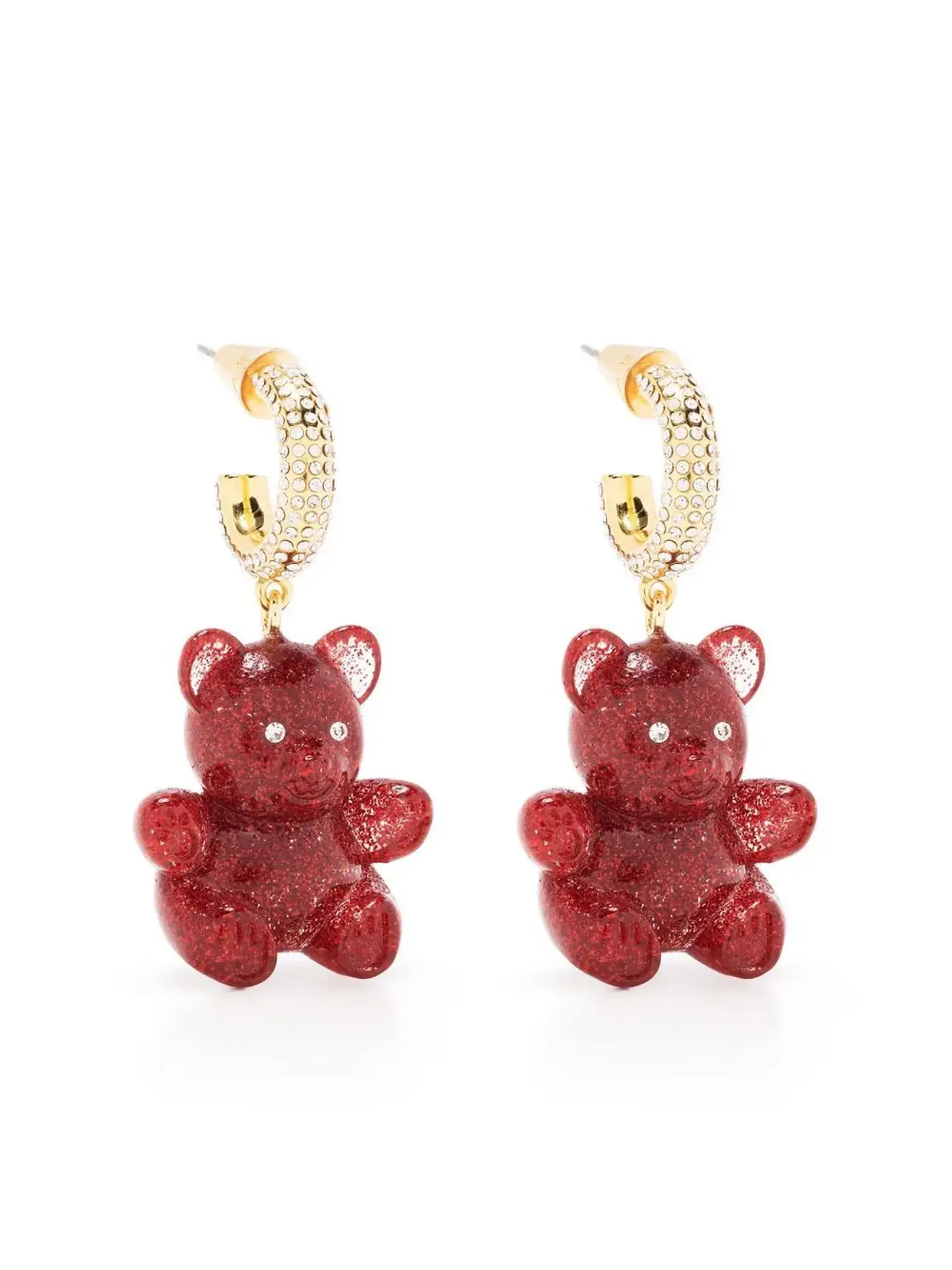 Bimba y Lola Glitter teddy-bear Hoop Earrings - Farfetch