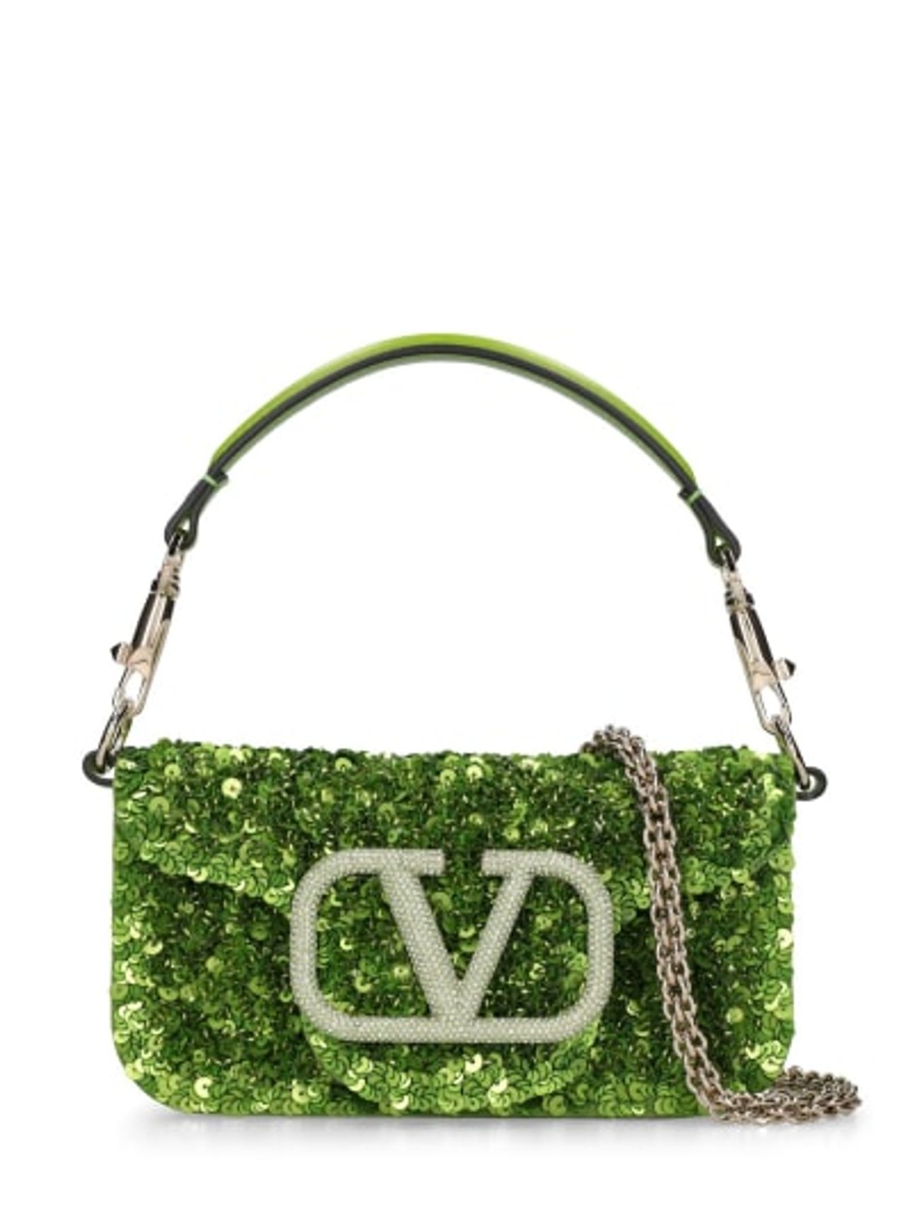 Borsa piccola locò in seta con paillettes - Valentino Garavani - Donna | Luisaviaroma