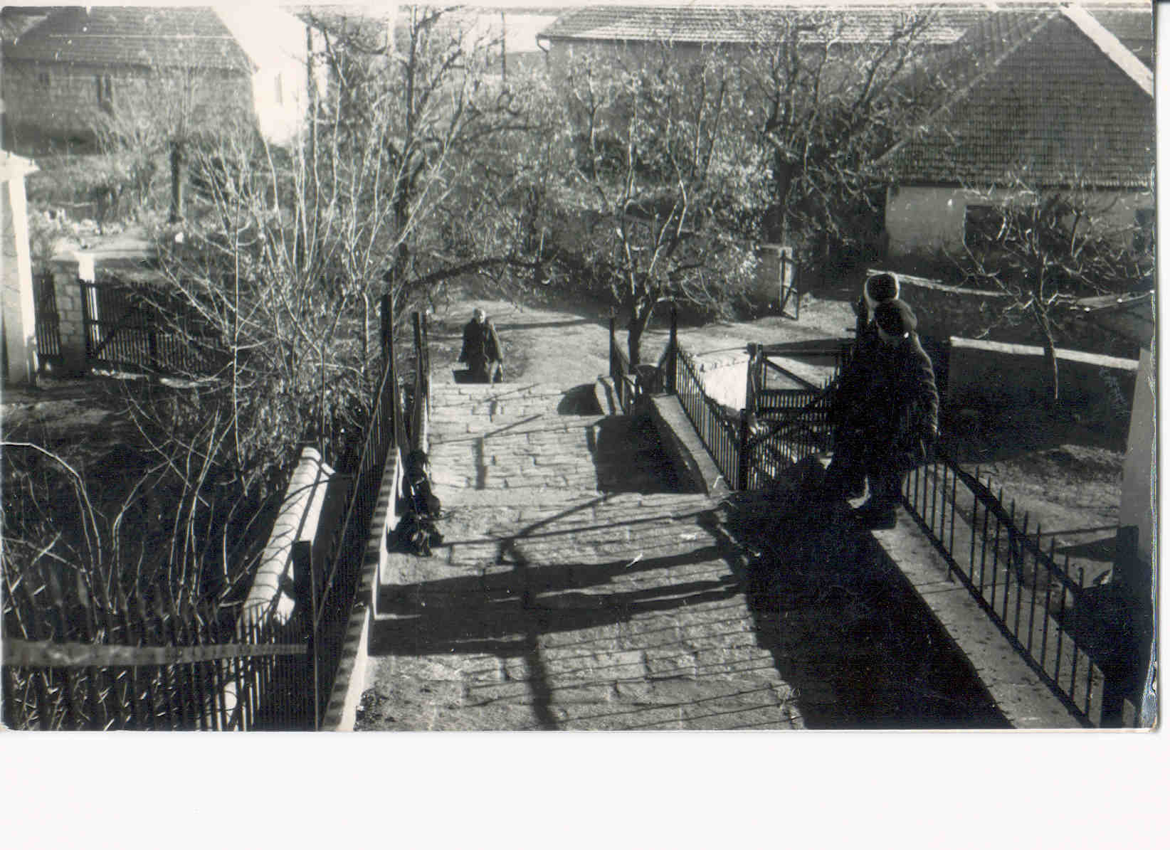 The steps of the Roman Catholic church in a photograph taken in the second half of the 20th century