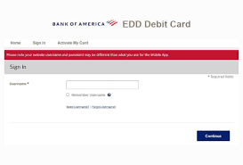 bank of america edd login not working