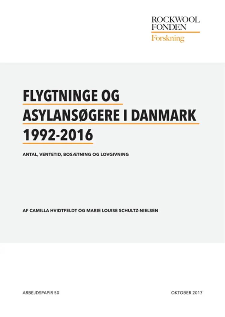 Flygtninge og asylansøgere i Danmark 1992-2016 af Camilla Hvidtfeldt