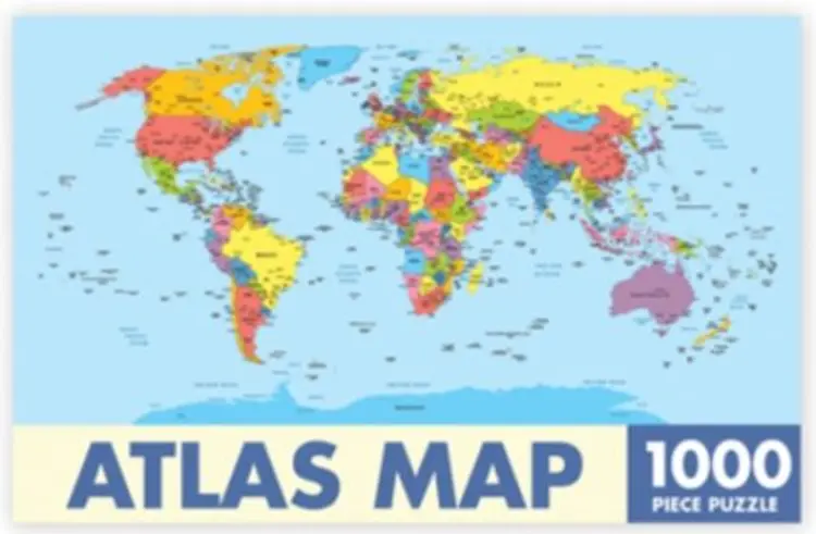World Map Jigsaw Puzzle - Verdenskort puslespil (1000 brikker) af Robert Frederick