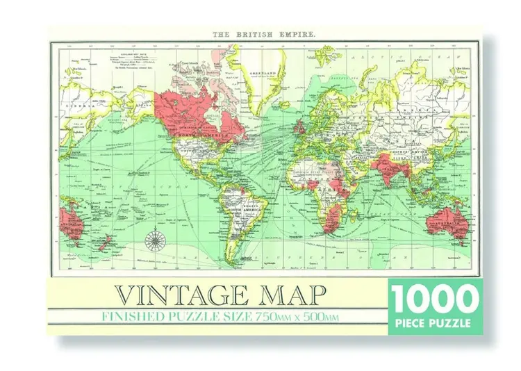 Vintage Map The British Empire 1000 Piece Jigsaw Puzzle af Robert Frederick