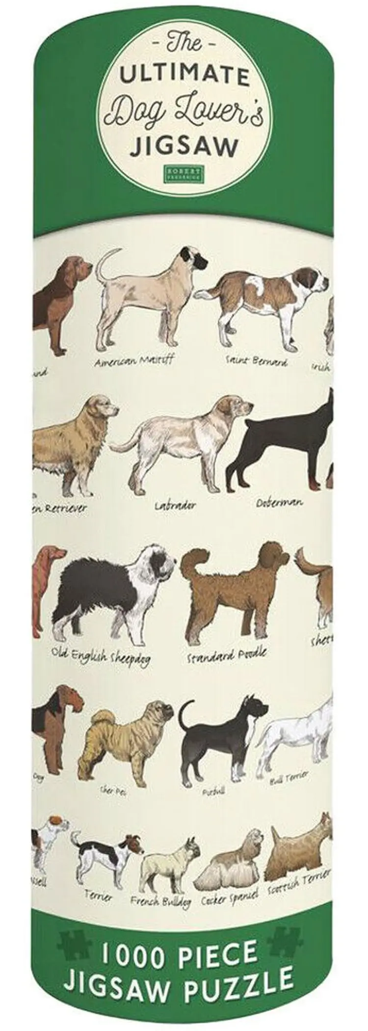 Ultimate Dog Lovers 1000 Piece Jigsaw Puzzle - Den ultimative hundeelskers 1000 brikkers puslespil af Robert Frederick