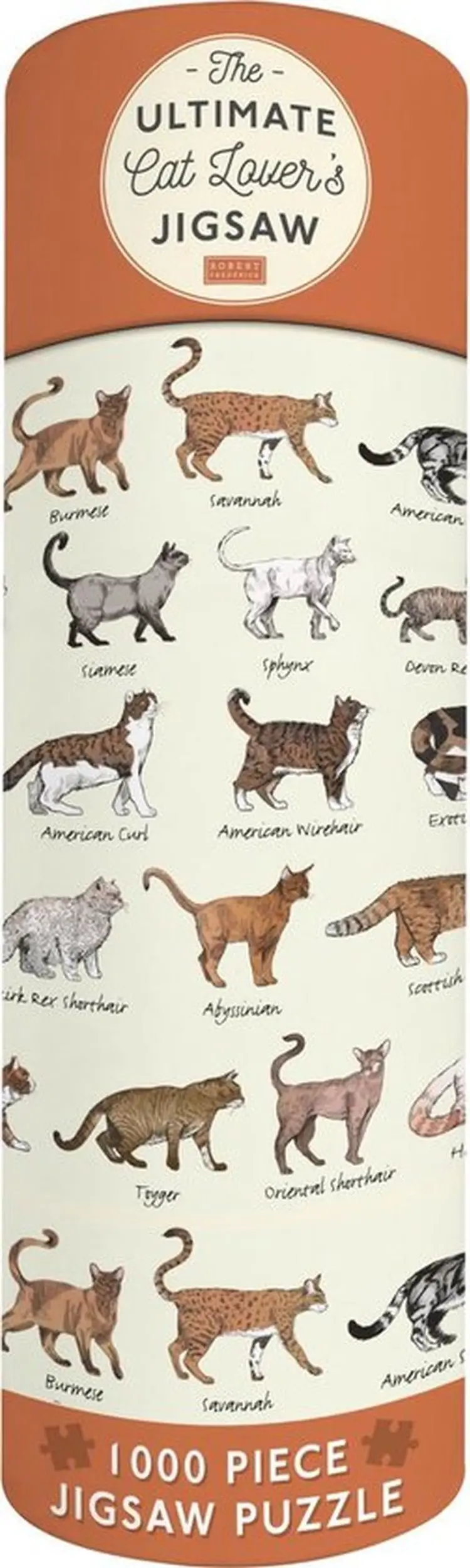 Ultimate Cat Lovers 1000 Piece Jigsaw Puzzle - Den ultimative katteelskers 1000 brikkers puslespil af Robert Frederick