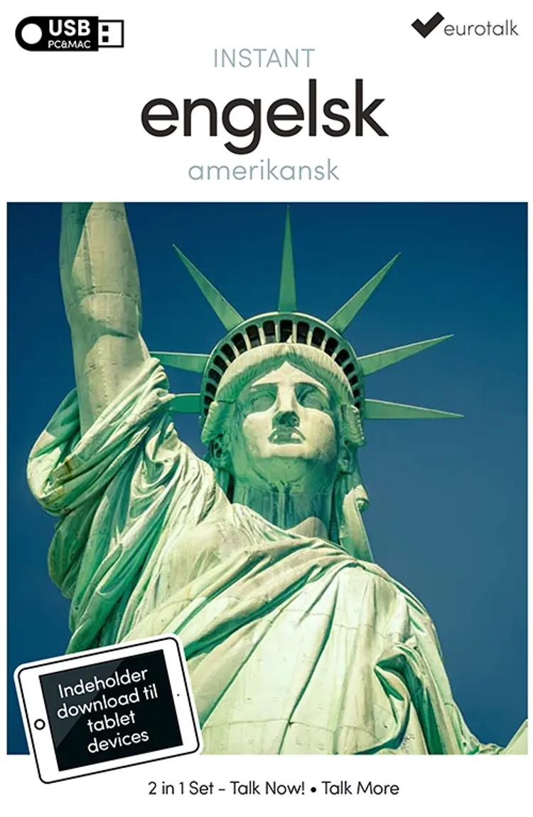 Amerikansk engelsk begynder- og parlørkursus USB & download af EuroTalk