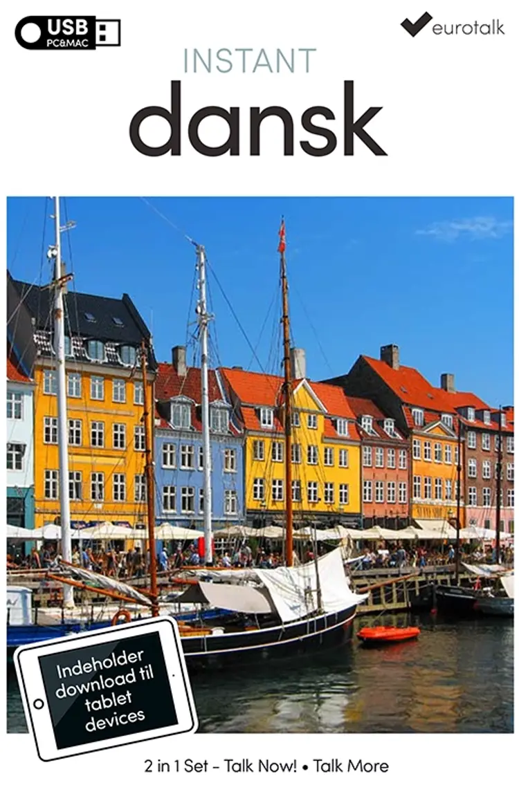Dansk begynder- og parlørkursus USB & download af EuroTalk