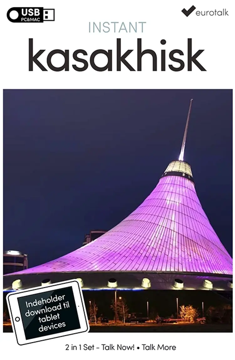 Kasakhisk begynder- og parlørkursus USB & download af Ei