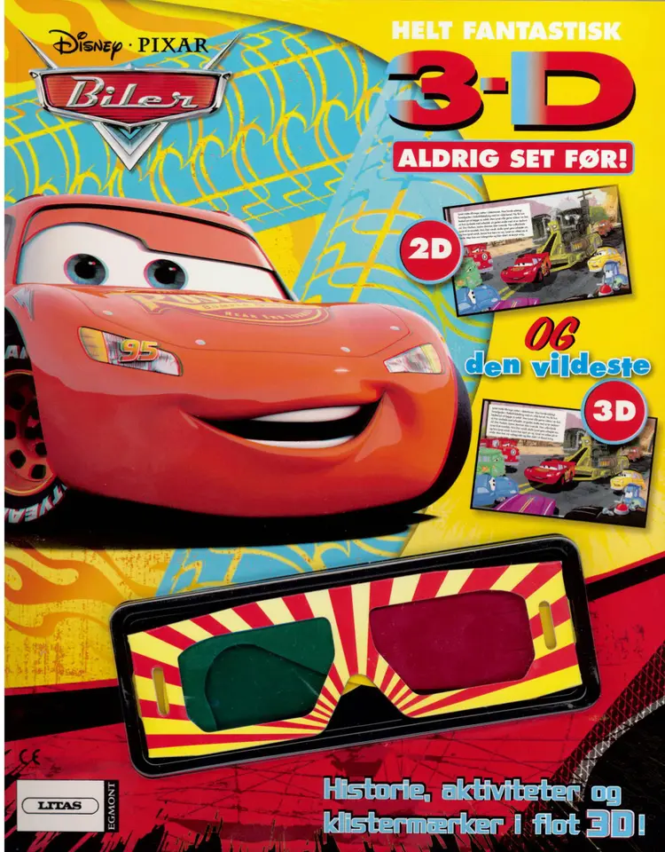 Biler aktivitetsbog med 3D briller