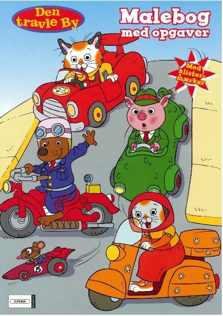 Richard Scarry malebog m/opgaver